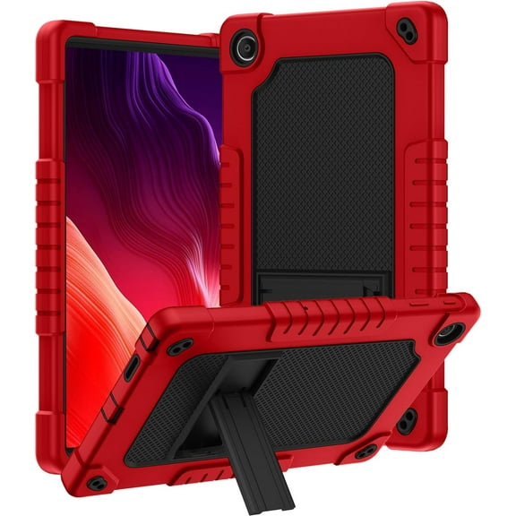 Fesign for Onn Tablet Pro 11 inch 2023 Model: 100110027 Case Built in Kickstand Heavy Duty Hybrid Protective Case Hard Back Shell Case with Shoulder Strap for Walmart Onn Tablet Pro 11 (Red/Black)