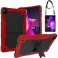 thumbnail image 1 of Fesign for TCL Tab 10 Gen 2 10.4 Inch Tablet Case Drop-Proof Shock-Resistant Rugged Hybrid Kids Friendly Cover Built-in Kickstand for TCL Tab 10 Gen 2 2023 Released 10.4 Inch Tablet (Red/Black), 1 of 6