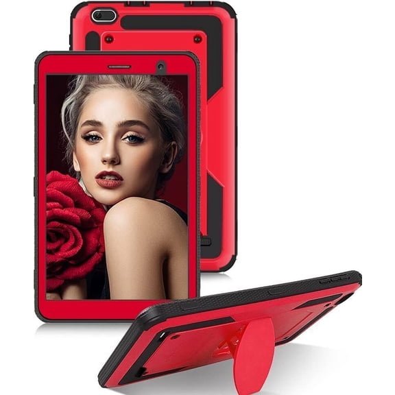 Fesign for Sky PAD 8 Pro Sky PAD 8 Sky Devices Elite T8 Plus 8 inch Tablet Case Shockproof Rugged Hybrid Case with Stand ,Red