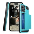 thumbnail image 1 of Fesign for iPhone 15 Plus Case Wallet Credit Card Holder for 2 Card Id License Protective Shockproof Heavy Slide Wallet Case iPhone 15 Plus Blue, 1 of 5