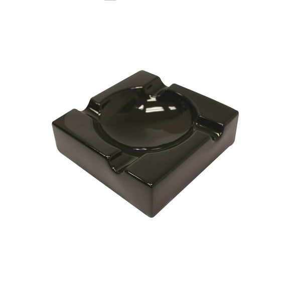 Fess 8" Large Ceramic 4 Cigar Rest Ashtray for Patio, Indoor, Outdoor Desktop Use