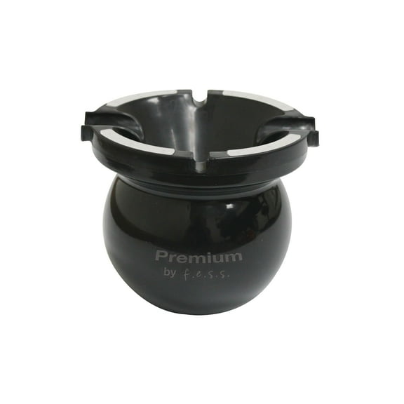 Fess Prodcuts 4 Inch Premium Spill Proof Cigarette Cigar Ashtray -Black