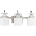 thumbnail image 1 of Fessler Collection Three-Light Brushed Nickel Opal Glass Farmhouse Bath Light, 1 of 11