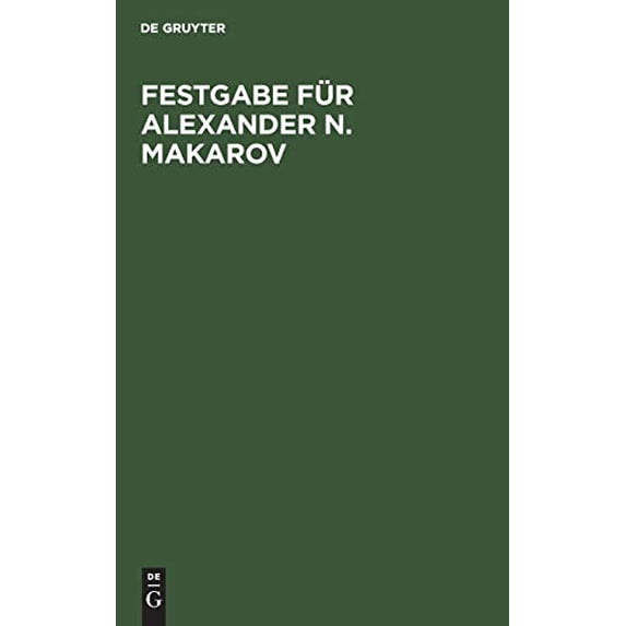 Festgabe F?r Alexander N. Makarov : Abhandlungen Zum Internationalen Privatrecht