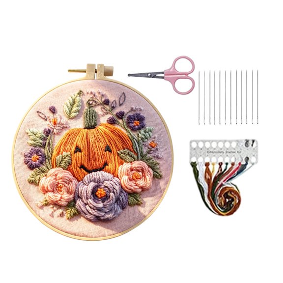 Festil Halloween Decor Halloween DIY Knitting Embroidery For Adults Printed Patterns Includes Needles Hand Craft Home For Lovers