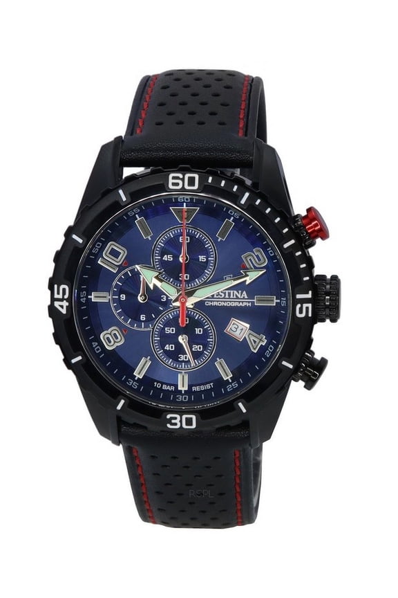 Sport Chronograph Blue Dial Quartz F20519-2 F205192 100M Men's Watch