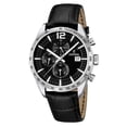 thumbnail image 1 of Festina Timeless Chronograph Leather Strap Black Dial Quartz F16760-4 Men's Watch, 1 of 3