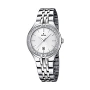 Festina Watches Mademoiselle Collection Silver Stainless Steel Case and Strap with Decorated Bezel and Silver Dial Womens Watch. F16867-1