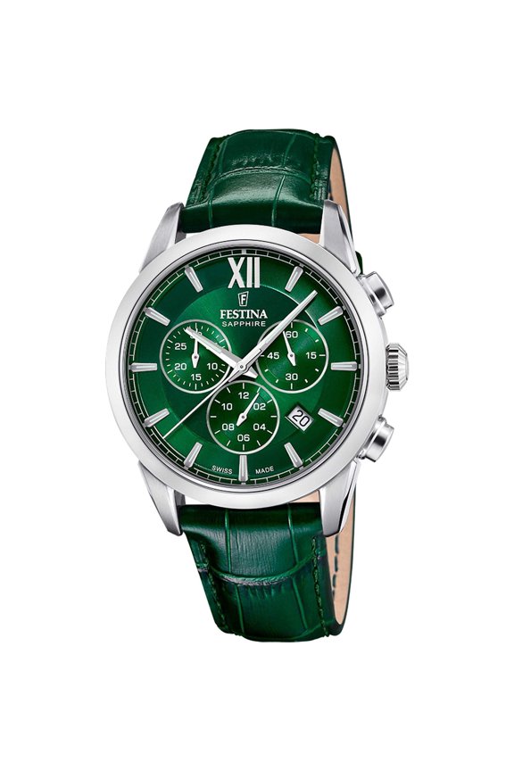 CHRONOGRAPH Green / Leather | Green Dial