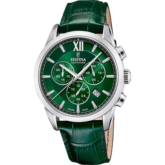CHRONOGRAPH Green / Leather | Green Dial