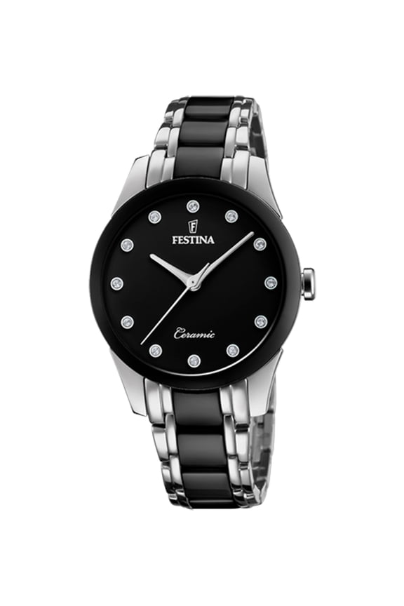 Ceramic Black / Stainless Steel | Black Dial