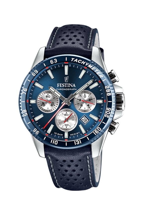 Timeless Chronograph Blue / Leather | Blue Dial