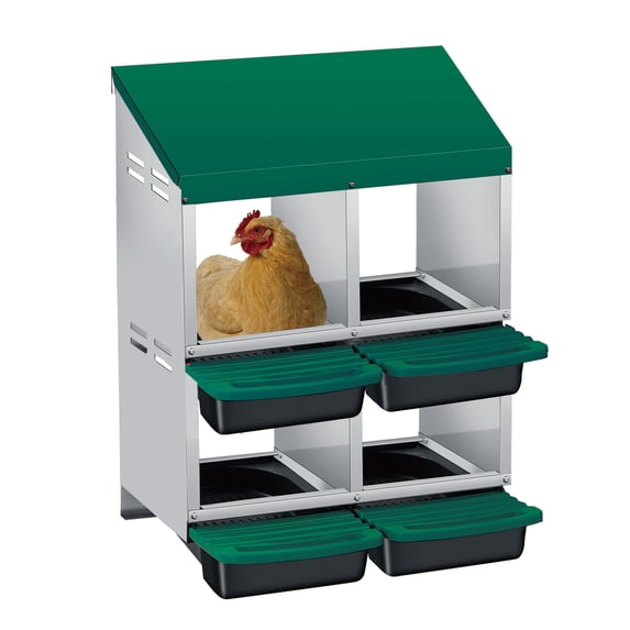 Festisoul Chicken Nesting Box 4 Compartment Double Layer 20.86 in Long ...