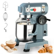 Festisoul Commercial Food Mixer 20QT 1100W Electric Commercial Mixer with Timing Function, Stainless Steel Bowl Heavy Duty Food Mixer with 3 Speeds Adjustable
