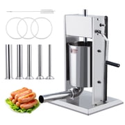Festisoul Sausage Stuffer, 11LBS/5L Manual Sausage Maker Machine, Meat Stuffer with Dual Speed, Stainless Steel with 5 Stuffing Tubes for Commercial and Home Use