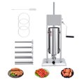 thumbnail image 1 of Festisoul Sausage Stuffer, 22LBS/10L Manual Sausage Maker Machine, Meat Stuffer with Dual Speed, Stainless Steel with 5 Stuffing Tubes for Commercial and Home Use, 1 of 8