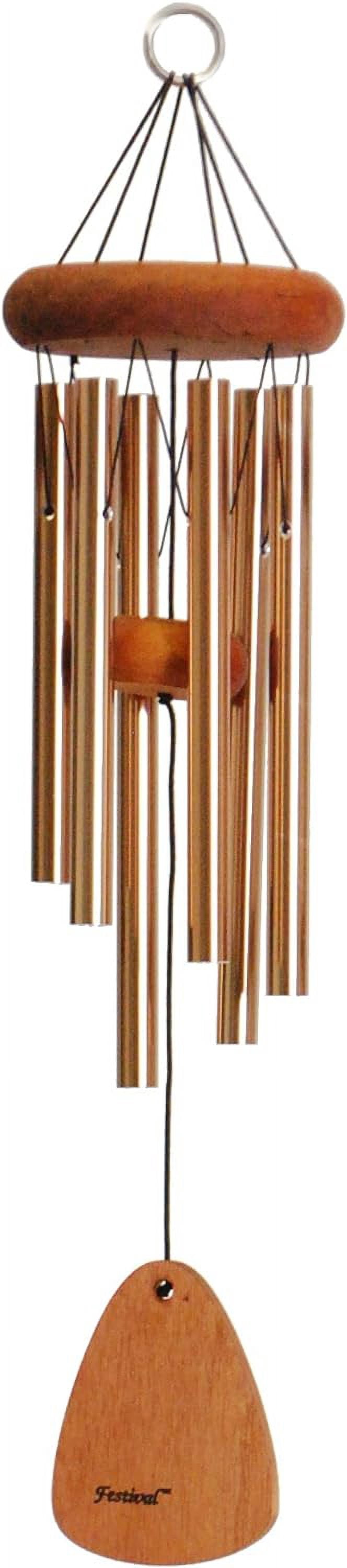 Festival 18-inch Redwood Wind Chime in Bronze by Wind River for Patio, Backyard, Garden, and Outdoor décor. Made in The USA