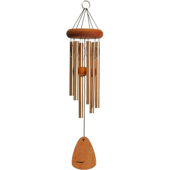 Festival 18-inch Redwood Wind Chime in Bronze by Wind River for Patio, Backyard, Garden, and Outdoor décor. Made in The USA