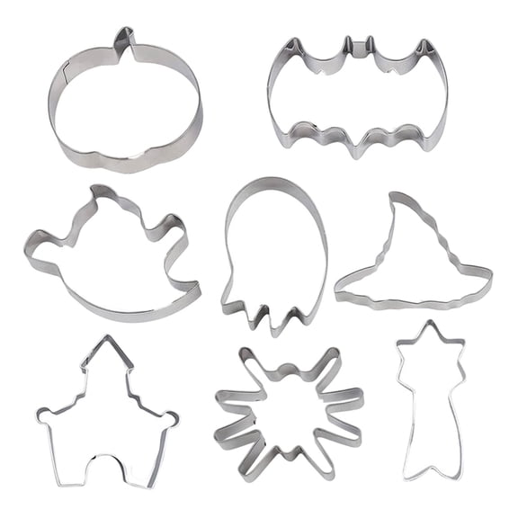 Festival Baking Tools Halloween Cookie Cutter Set Metal Pumpkin Ghost And Bat Shapes For Party Cookies Fondant Craft And Holiday Kitchen Gift Ideas For Bakers