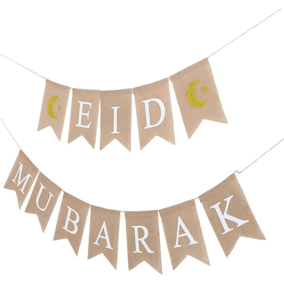 Festival Banner Ramadan Hanging Flag Decor EID Pendant Decorations Party Muslim Decors Mubarak Bunting Banners