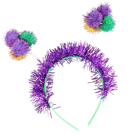 Festival Celebration Hairband Fat Tuesday Carnivals Party Props Pompoms Headband for Holiday Party Dressingup