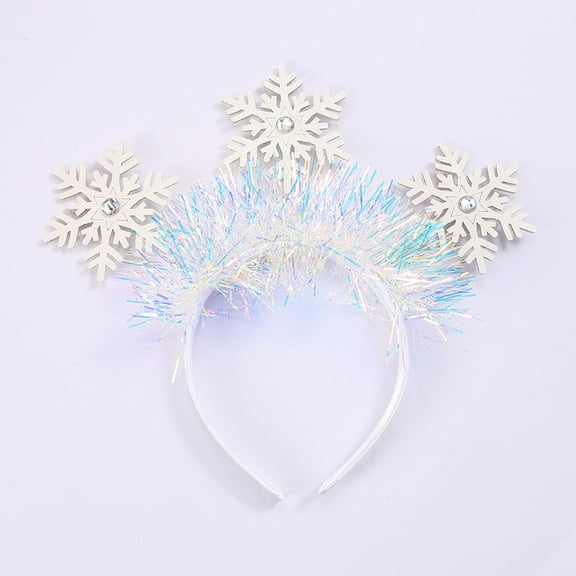 Festival Christmas Women Students Washing Face Hairband Shinning Snowflake Shape Headbands Sequins Hair Hoop