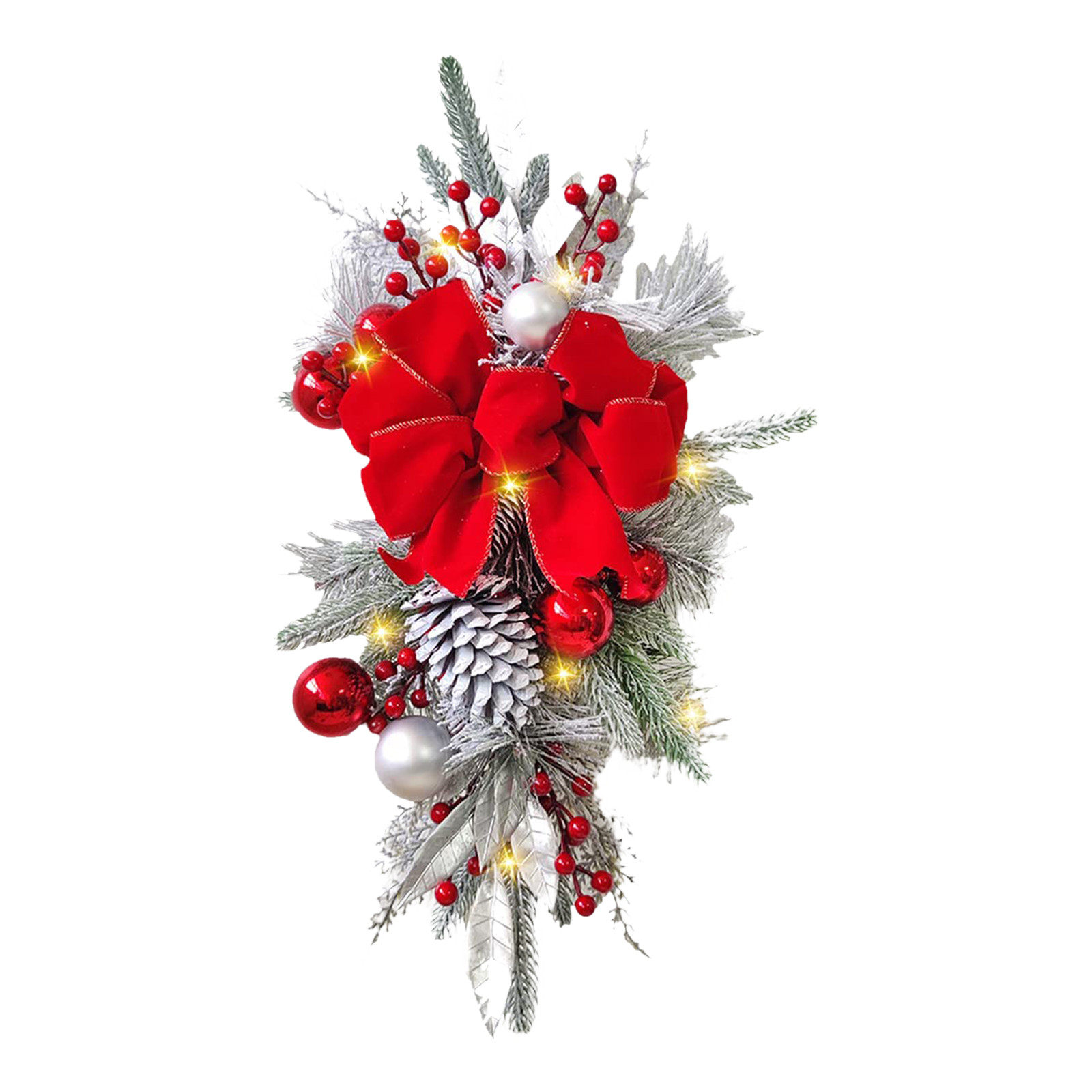 Festival Clearance Christmas Wreaths For Front Door, Xmas Stairway