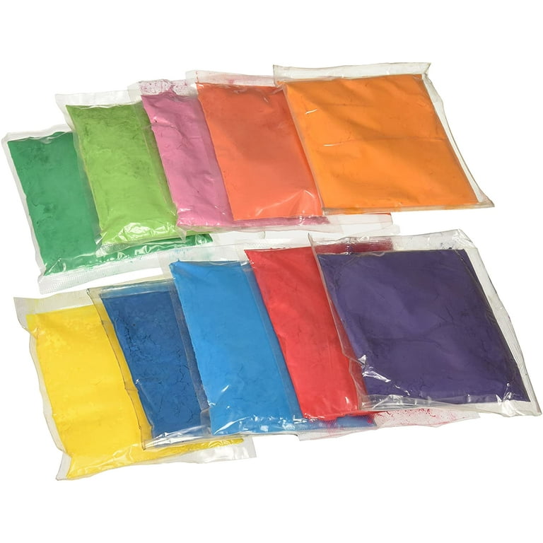 Festival Colors (Rangoli) Holi High Quality Colors, 50 Gram Packets (Pack  of 10), High Quality Colors