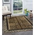 thumbnail image 1 of Festival Contemporary 5' x 7' Beige and Black Polypropylene Indoor Area Rug, 1 of 10