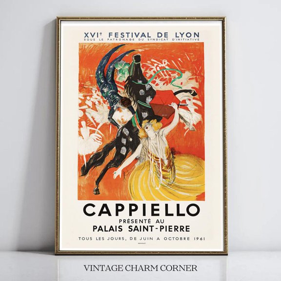 Festival De Lyon Cappiello 1961 Unframed Paper Print