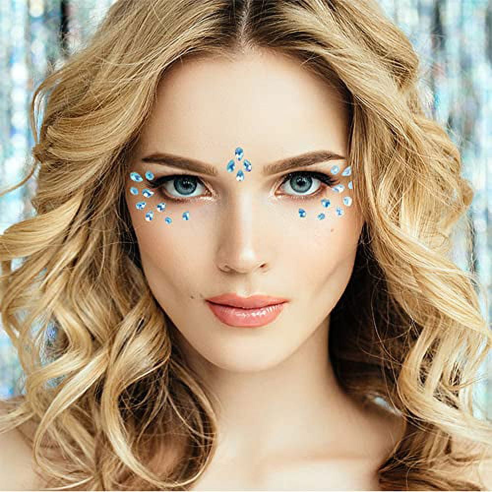 3D Diamond Face Jewels Glitter Tattoo Eyebrow Stickers Makeup Rhinestones  Party