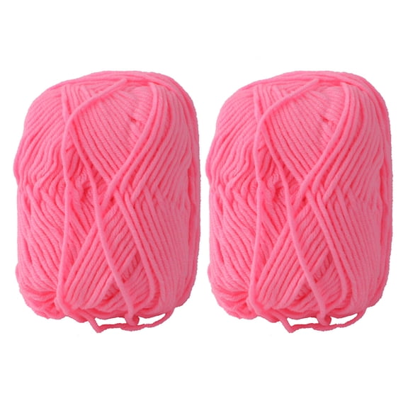 Festival Gift Handmade Scarf Sweater Hat Knitting Yarn String Pink 100g 2pcs