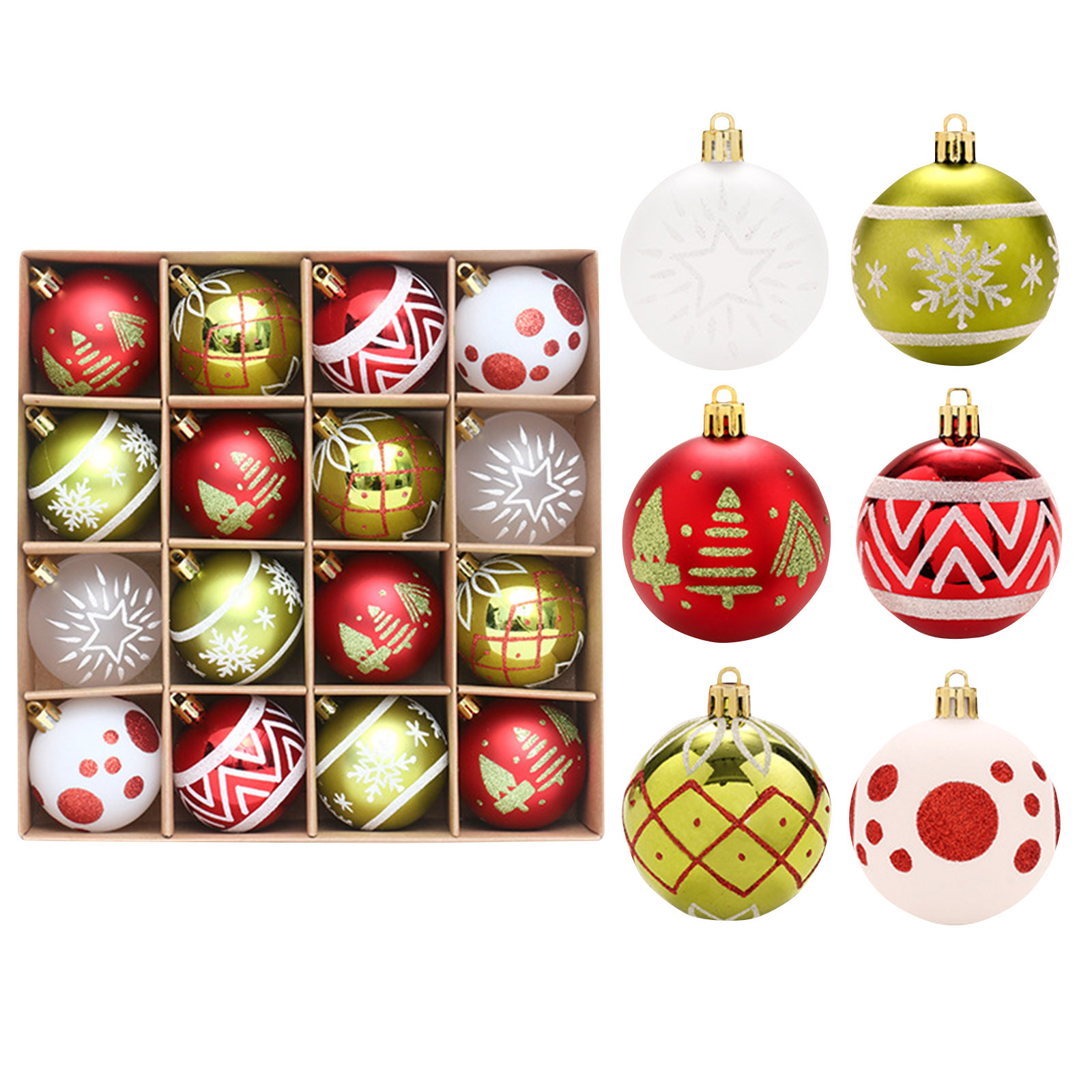 Festival Gift! UEGEQU Christmas Balls Ornaments for Tree, Assorted