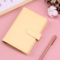 thumbnail image 1 of Festival Gifts! YOHOME A6 PU Leather Notebook Binder, Binder Refillable Paper with Pretty Ring Binders, Cover for Personal Planner Budget Organizer Yellow One Size, 1 of 5