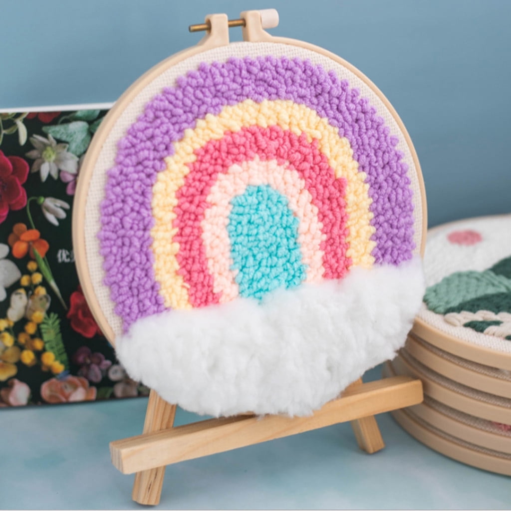 Wiueurtly Dimensions Crewel Christmas Stocking Kits,Needlepoint & Embroidery,Home DIY Poke