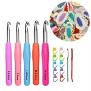 Wiueurtly Crochet Accessories Clearance,Crochet Hooks,Silicone 5 Combination Suit Specification Crochet Bathroom Products