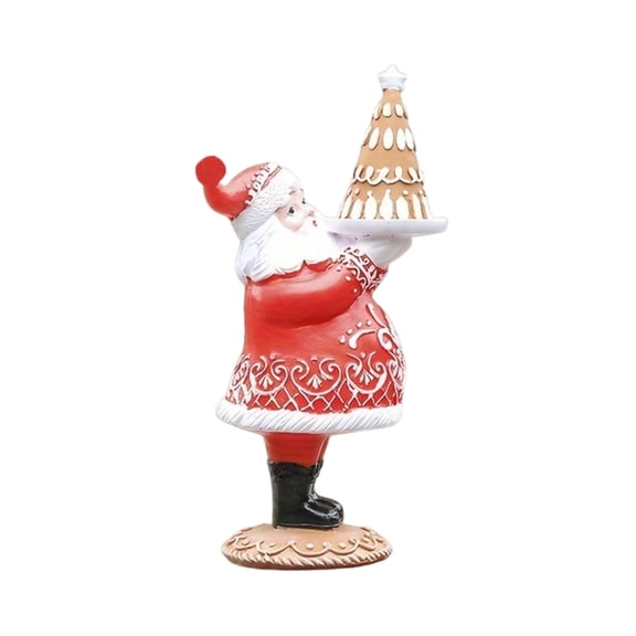Festival Mr.Santa and Mrs.Santa Collectible Statues Resins Christmas Gingerbreads Couple Figurine Decoration for Holiday