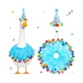 thumbnail image 1 of Festival Party Porch Decorations, Holiday Celebration Outdoor Decor, 23-Inch White Goose Set, Festive Outdoor Decor, Durable Material, Easy Assembly, 1 of 6