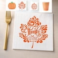 thumbnail image 1 of Festival Pumpkin Themed Disposable Plate and Cup Set Thanksgiving Typography Paper Tableware Napkins Kit for Holiday Family Reunion, 6.69" x 6.69", AKLJWH, 1 of 7