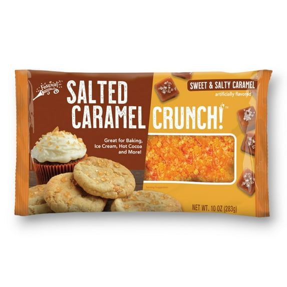 Festival Salted Caramel Crunch Topping, Sweet & Salty Caramel, 10oz