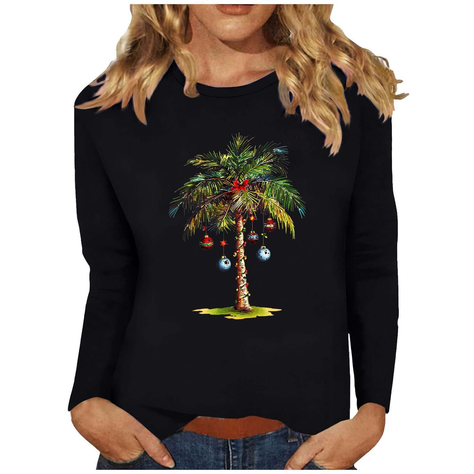 Heimish Full Size Christmas Element Buttoned Long Sleeve Top main image 1