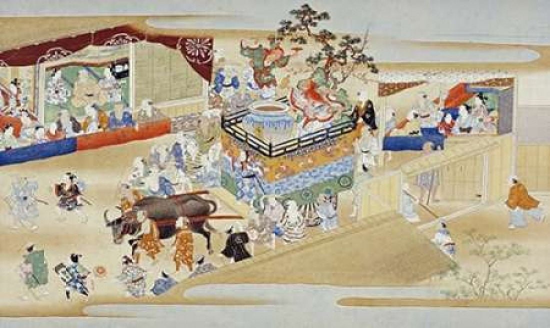 Festival Scene Canvas Art - Sumiyoshi School (24 x 36)
