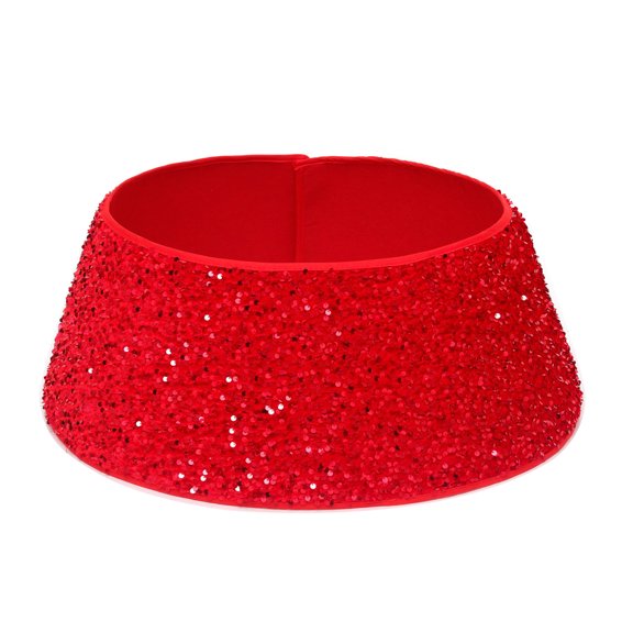 Festival Sequined Christmas Tree Collar Christmas Tree Base Collar with Sequins Portable Tree Stand Covers for Festival