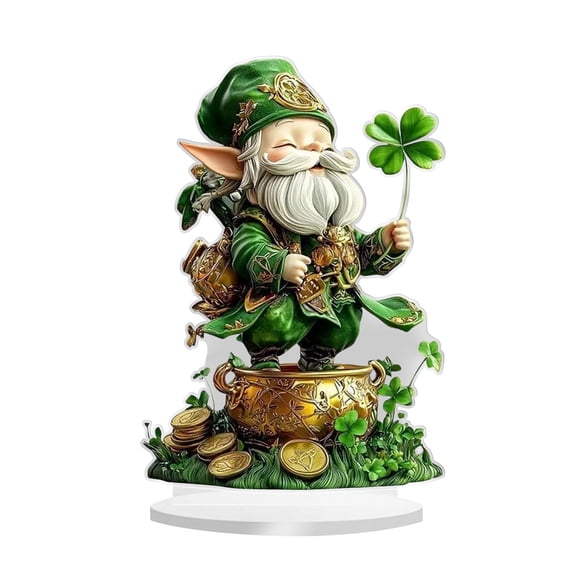 Festival Table Centerpiece, 2D Acrylic Dwarf Clover Stand Decoration for Home Dining Table, Party Tabletop Accent, 20 x 13.5 x 0.3 cm