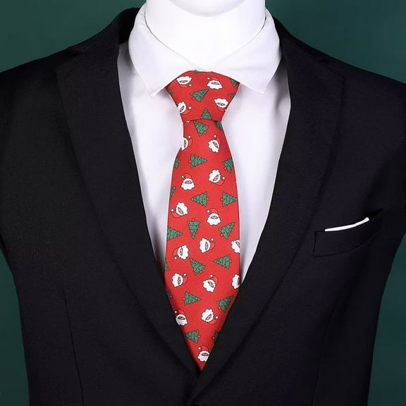 Festival Tie Christmas Party Neck Tie For Formal Event Adjustable Length Tie Shirt Necktie For Holiday Event
