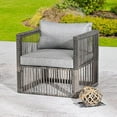 Festival Wicker Patio Single Sofa Outdoor Armless Chair AllWeather