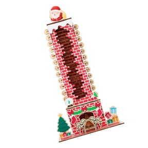 Festival Wooden Advent Calendar Santa Chimney Design Christmas 24 Day Countdown Decoration Home Party Hanging