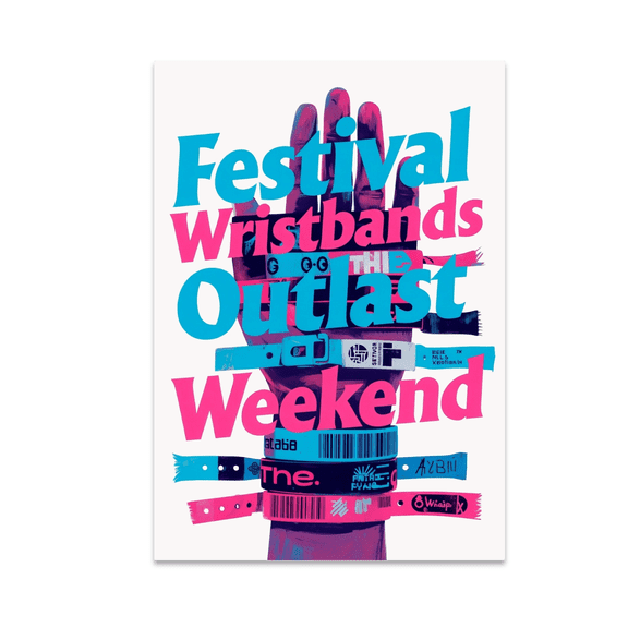 Festival Wristbands Outlast The Weekend - Festival Enthusiast - 13x19 Poster Print
