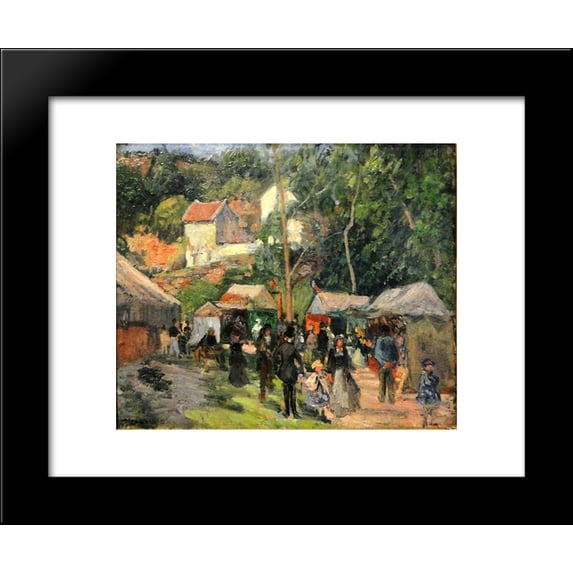 Festival at the Hermitage 20x24 Framed Art Print by Pissarro, Camille