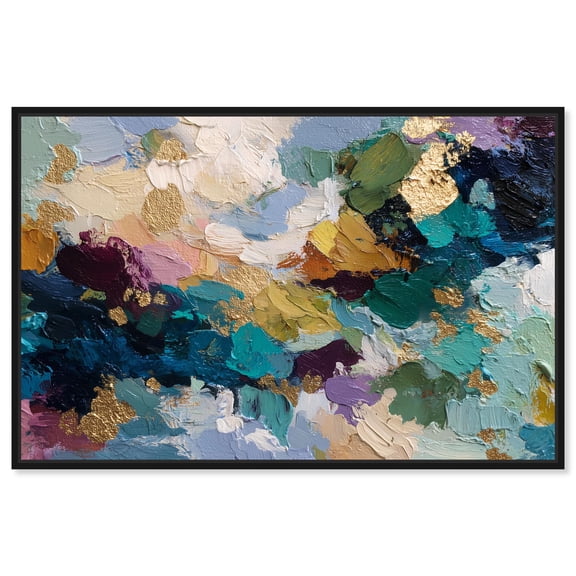 Festival of Color Canvas Print Abstract Wall Art by Art Remedy, Black Frame, 54 x 36